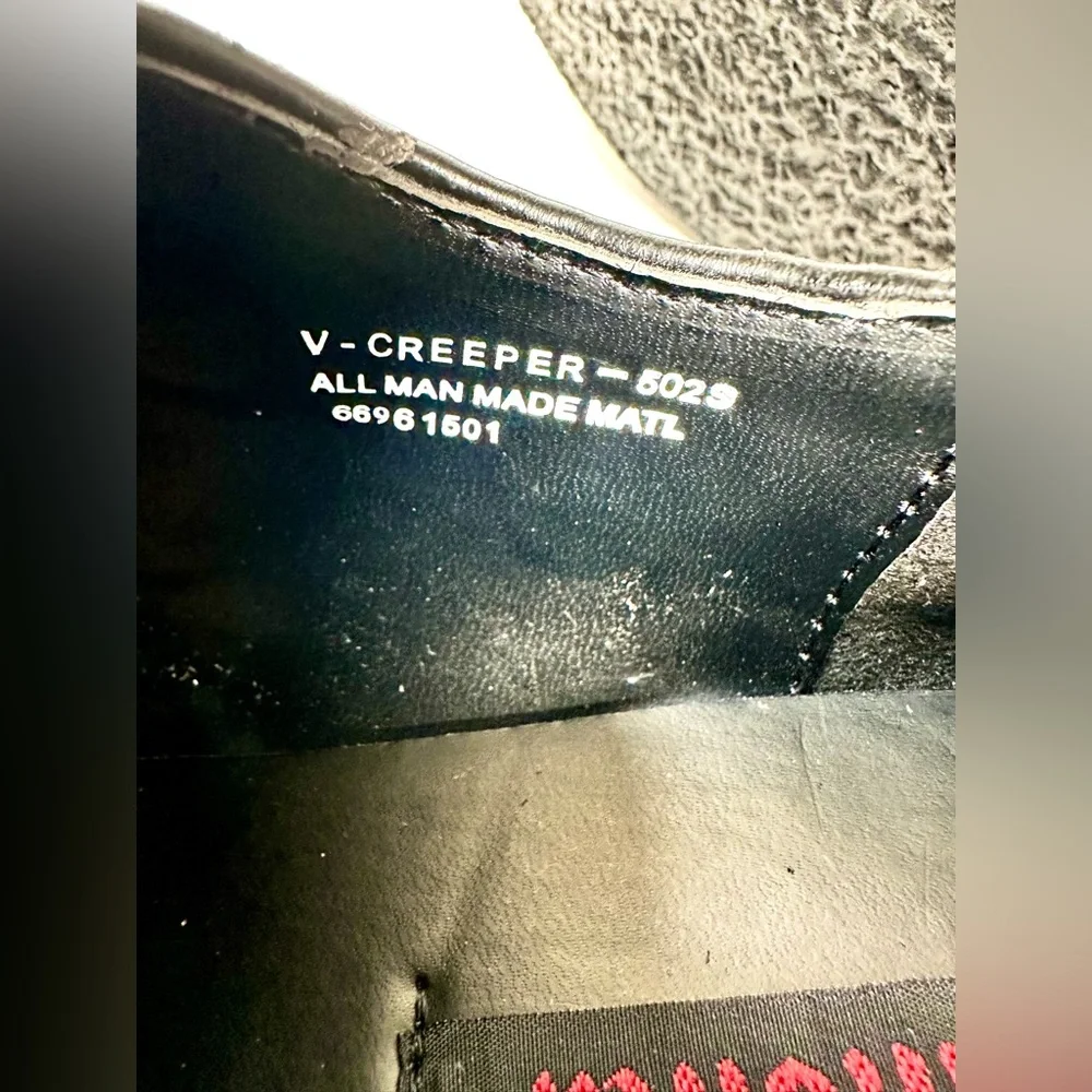DEMONIA Black Vegan faux Suede Men’s V Creeper 502s Loafer Unisex